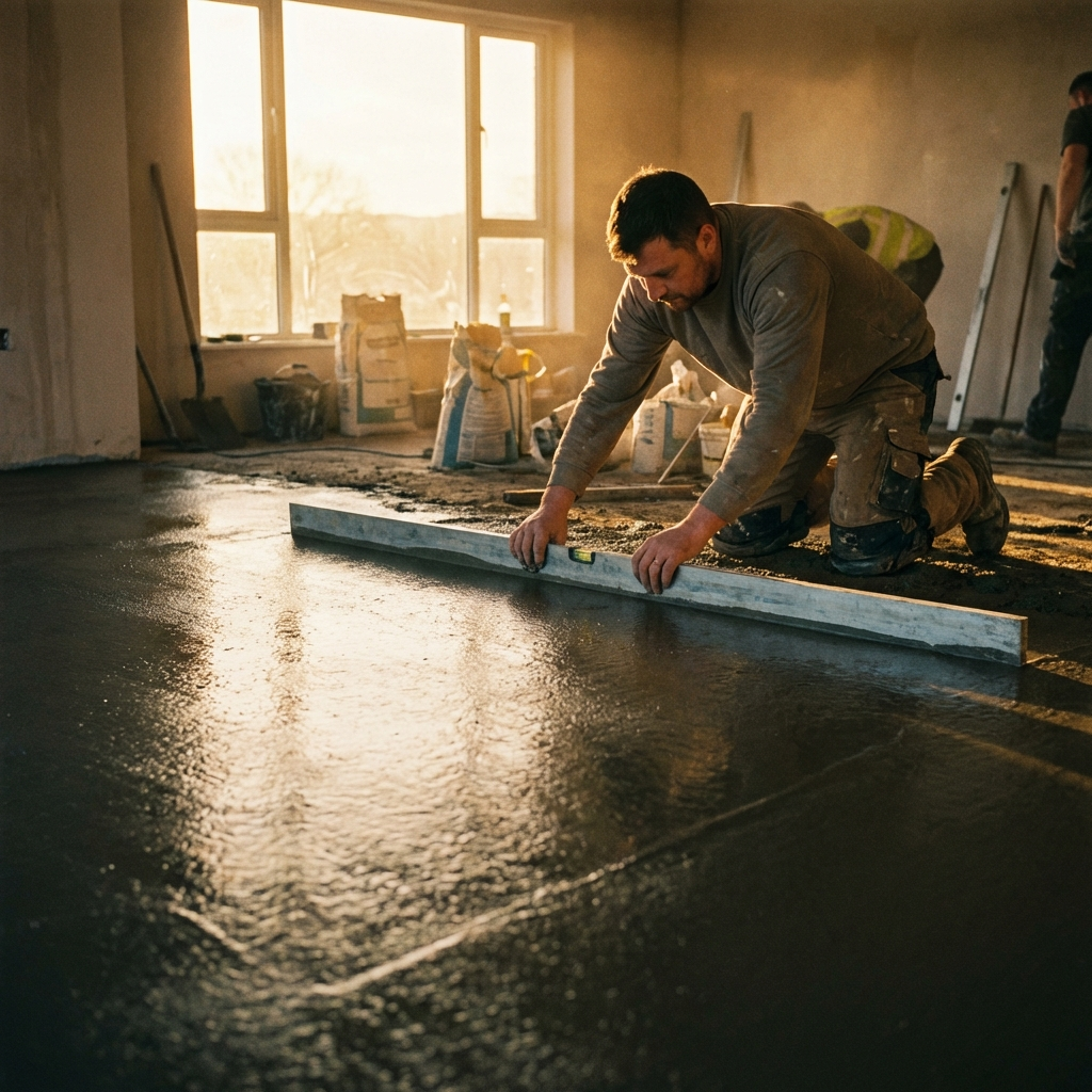 Estrichverlegung